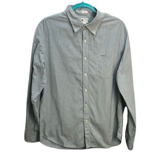 4/$40 J. Crew Green &‎ White Striped Long Sleeve Button Down Shirt